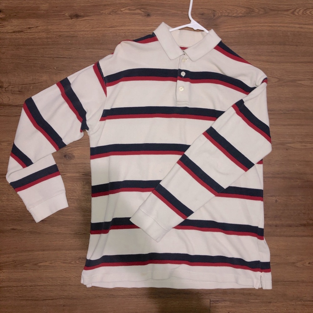 White Longsleeve Polo